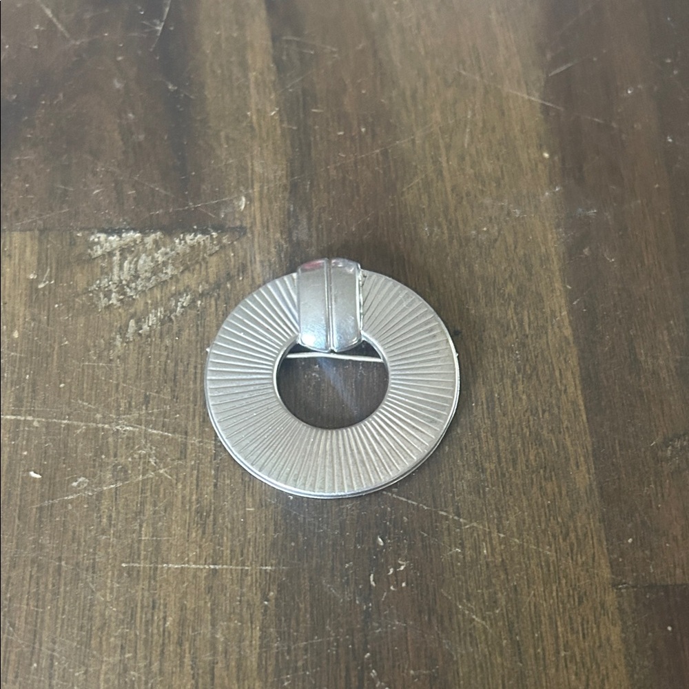 Silver Circular brooch